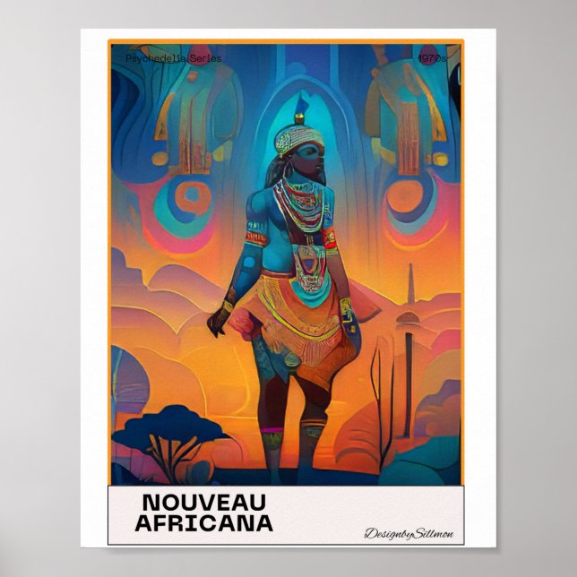 Abstract Nouveau African Poster (Front)