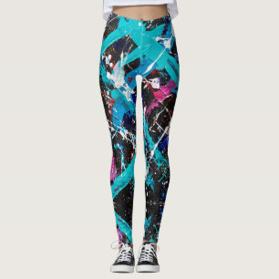 Abstract Nouveau Retrograde Leggings