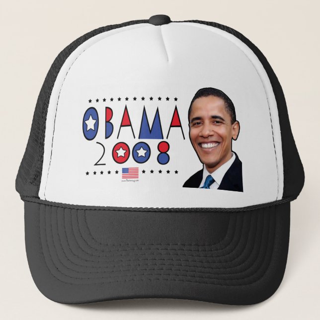Abstract Obama Pic 2008 Trucker Hat (Front)