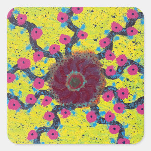 Abstract Observer Square Sticker