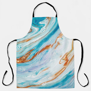 Abstract ocean- ART. Natural Luxury. Style incorpo Apron