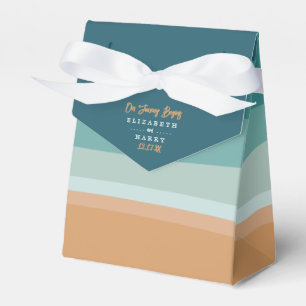 Abstract Ocean Beach Wedding Favour Box