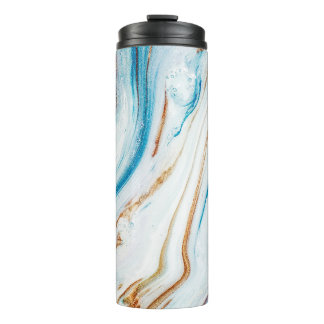 Abstract Ocean Luxury Marble Swirls Thermal Tumbler