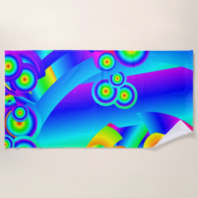 Abstract Ocean waves Beach Towel (Front)