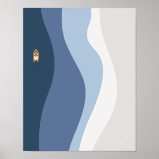 Abstract Ocean Waves Wall Art