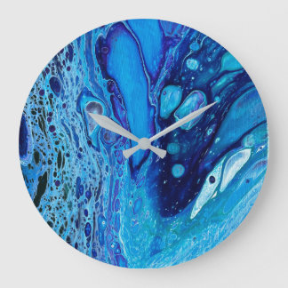 Abstract oceanic wall clock