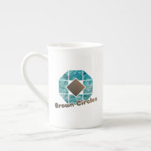 Abstract Octagon with Brown Square and Opposite Ci