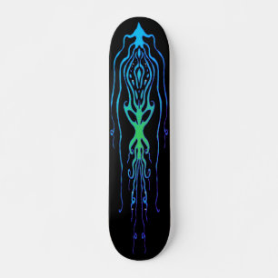 Abstract Octopus Tribal Squid Tattoo Design Skateboard