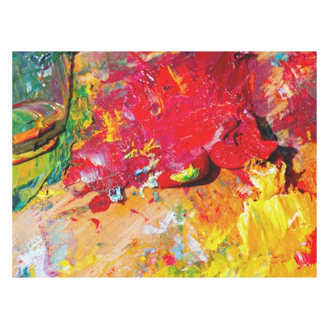 Abstract Of Artist Palette Tablecloth (Front (Horizontal))