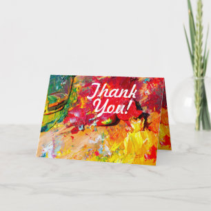 Abstract Of Artist Palette Thank You Card