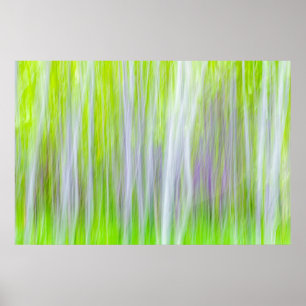 Abstract of Aspen Trees Yakima River Trail, WA Poster
