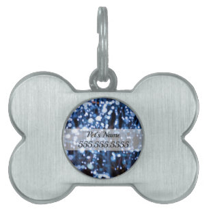 Abstract Of Blue Lights Pet Tag