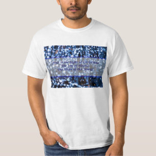 Abstract Of Blue Lights Text T-Shirt
