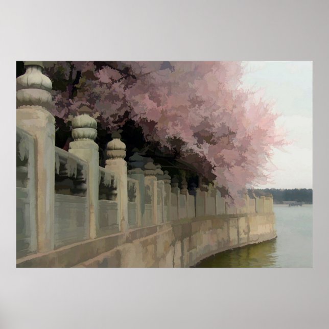 Abstract of Cherry Blossoms Poster (Front)
