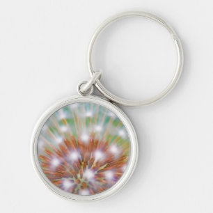 Abstract of dandelion seed head key ring