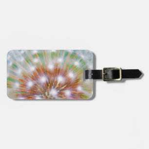 Abstract of dandelion seed head luggage tag