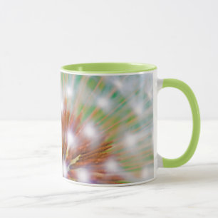 Abstract of dandelion seed head mug