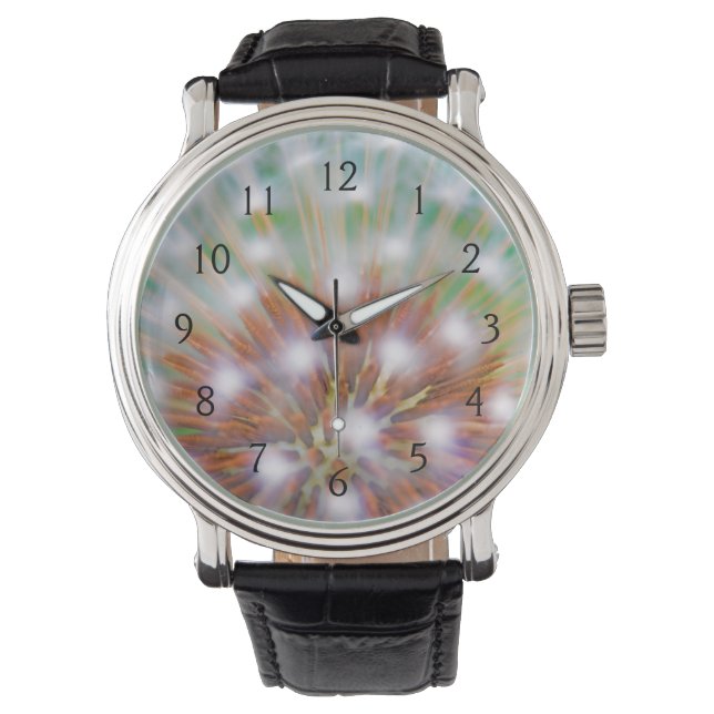 Abstract of dandelion seed head watch (Front)