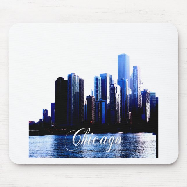 Abstract of Downtown Chicago effects Mouse Pad (Front)