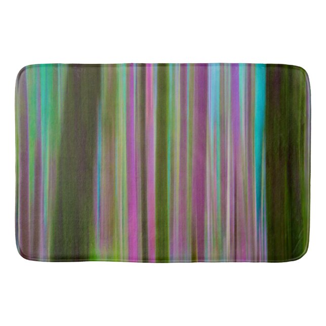 Abstract of Hoh Rain Forest at Dusk | Washington Bath Mat (Front)