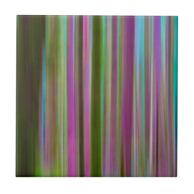 Abstract of Hoh Rain Forest at Dusk | Washington Ceramic Tile (Front)