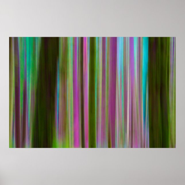 Abstract of Hoh Rain Forest at Dusk | Washington Poster (Front)