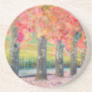 Abstract of Napa Valley trees Coaster