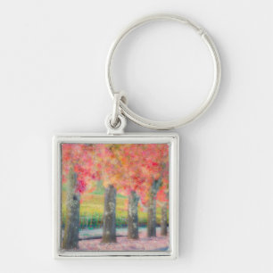 Abstract of Napa Valley trees Key Ring