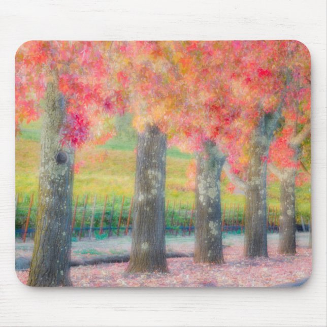 Abstract of Napa Valley trees Mouse Pad (Front)