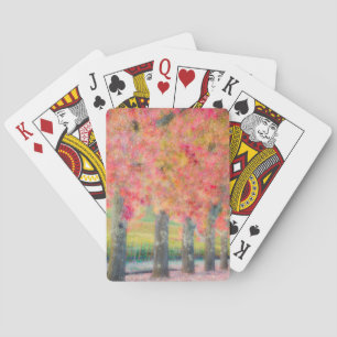 Abstract of Napa Valley trees Playing Cards