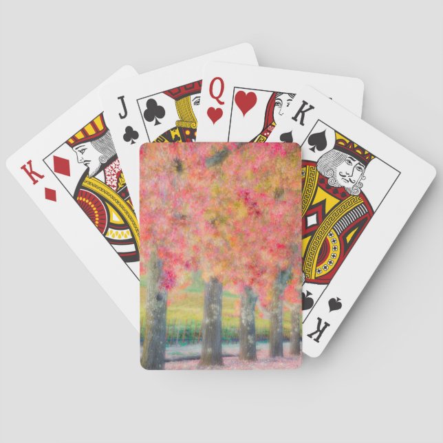 Abstract of Napa Valley trees Playing Cards (Back)