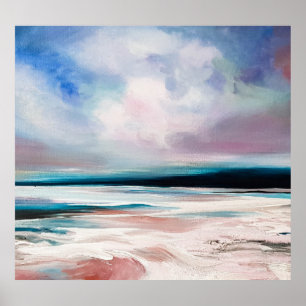 Abstract Oil Canvas: Contemporary Texture Poster