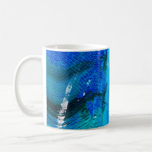 Abstract oil paint texture on canvas, background. coffee mug
