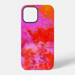 abstract oil paint texture on canvas, background iPhone 12 case