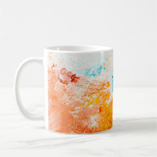abstract oil paint texture on canvas, backgroundba coffee mug