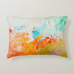 abstract oil paint texture on canvas, backgroundba decorative cushion