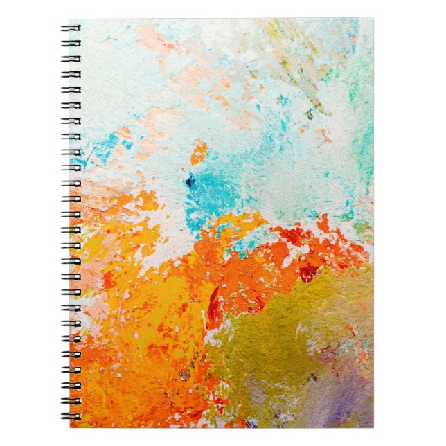 abstract oil paint texture on canvas, backgroundba notebook (Front)