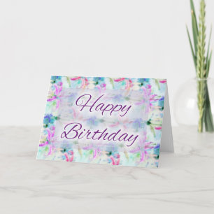 Abstract Oil Painting 1 Happy Birthday Card Design