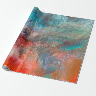 Abstract oil painting background. Oil on canvas te Wrapping Paper
