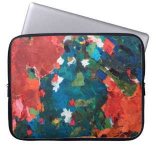 Abstract oil painting background on canvas texture laptop sleeve