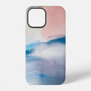Abstract oil painting, canvas texture. iPhone 12 case