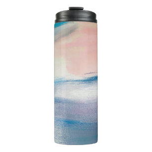 Abstract oil painting, canvas texture. thermal tumbler