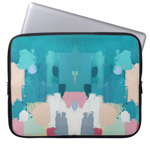 Abstract oil painting, colourful texture. laptop sleeve