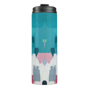 Abstract oil painting, colourful texture. thermal tumbler
