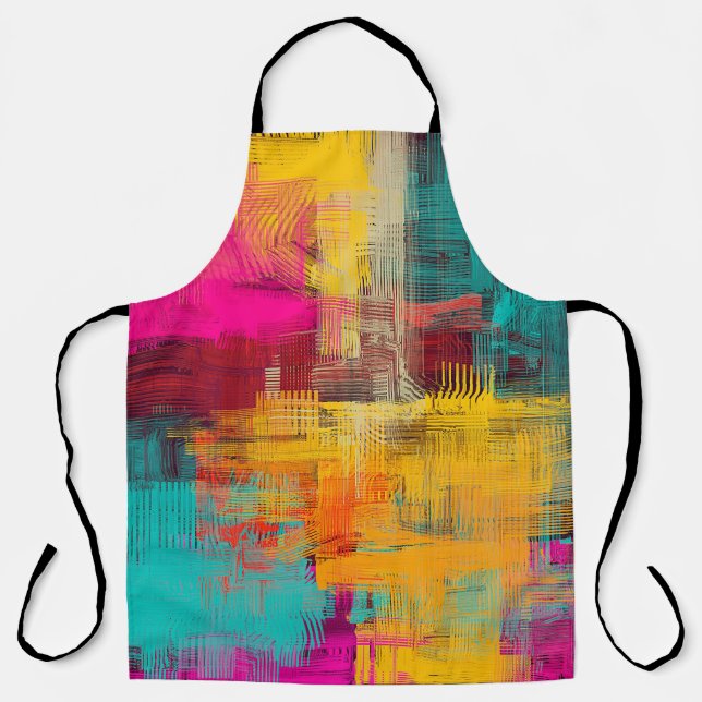 Abstract oil painting, expressive background. apron (Front)
