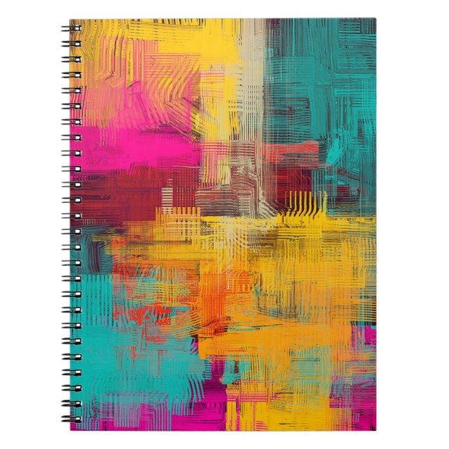 Abstract oil painting, expressive background. notebook (Front)