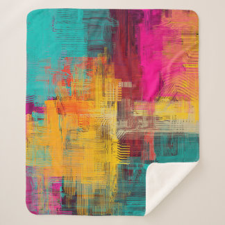 Abstract oil painting, expressive background. sherpa blanket