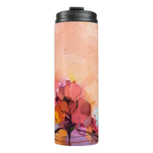 Abstract oil painting landscape. Colorful blue pur Thermal Tumbler