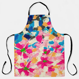  abstract oil painting on canvas. Multi coloured w Apron