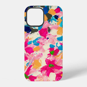 abstract oil painting on canvas. Multi coloured w iPhone 12 Case